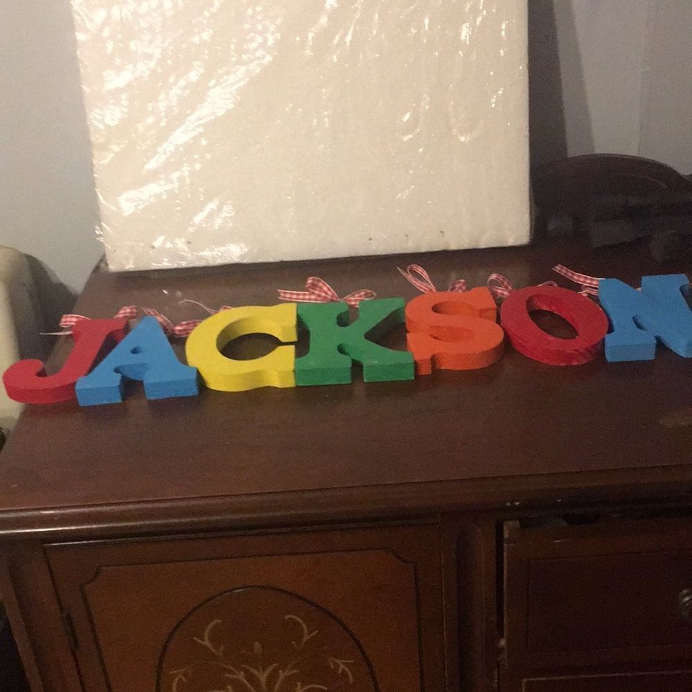 Colorful Wooden Name Letters